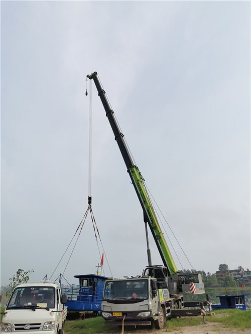 富裕县桥梁建设吊装案例